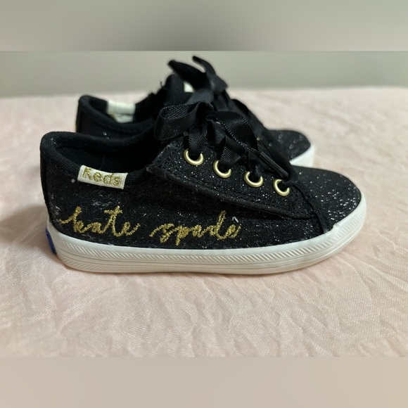 Kate Spade Keds Kickstart Sparkle Black Shoes - Toddler Size 5M - Picture 2 of 7